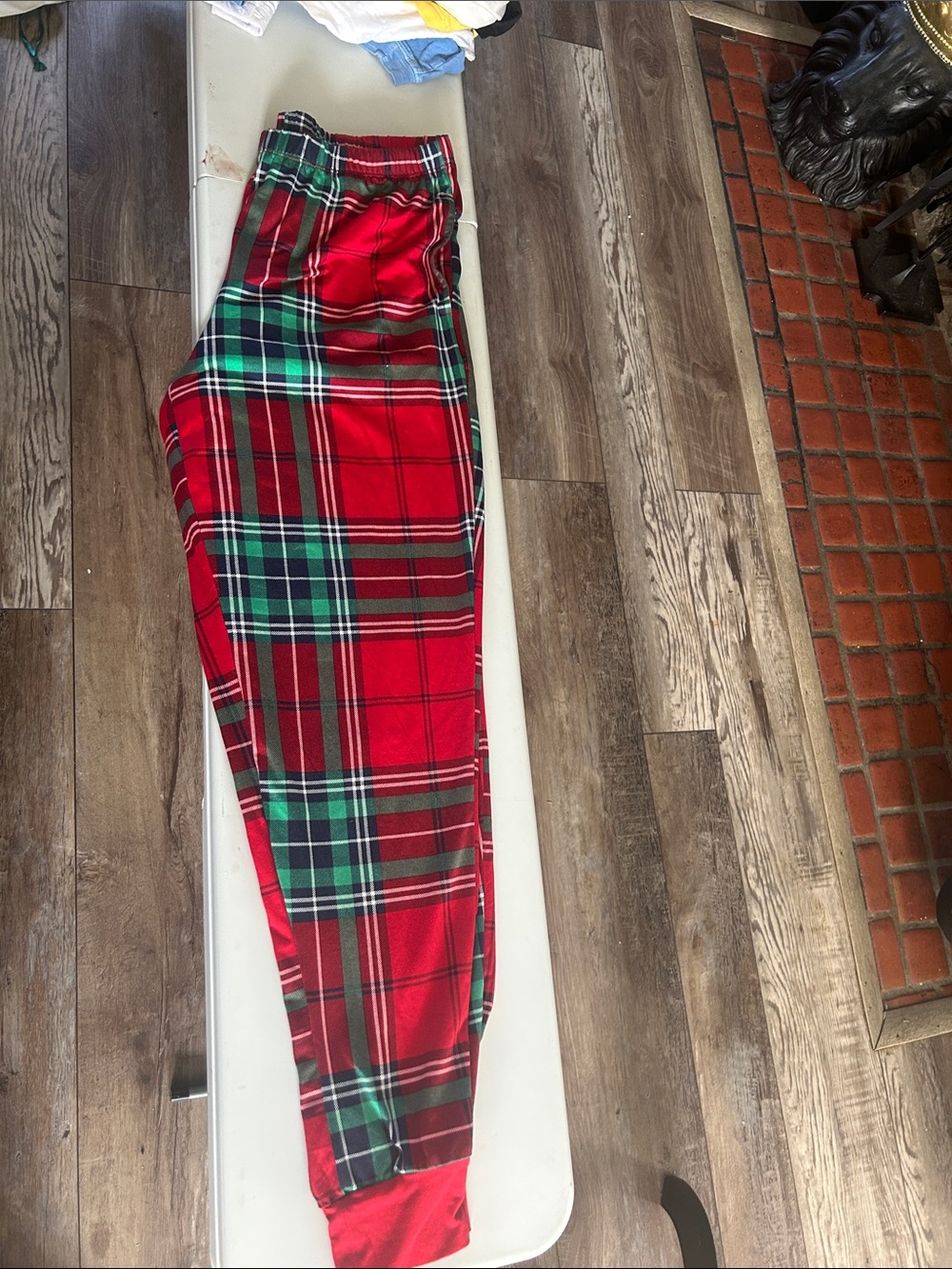 Women's Red Plaid Sleep Jogger Pajamas